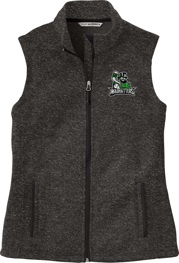 Atlanta Madhatters Ladies Sweater Fleece Vest