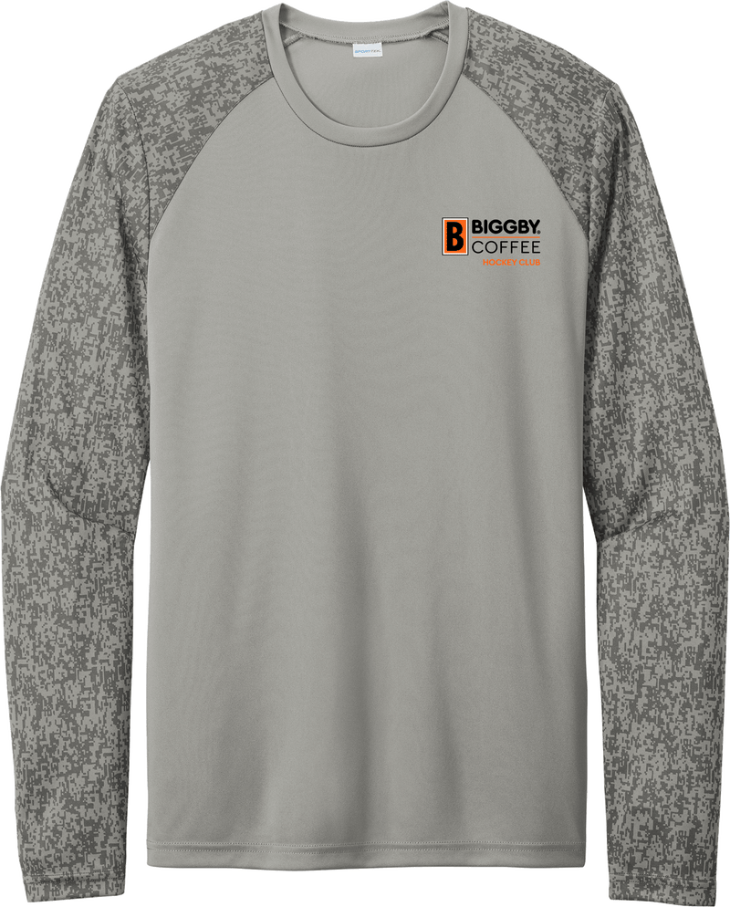 Biggby Coffee Hockey Club Long Sleeve Digi Camo Tee